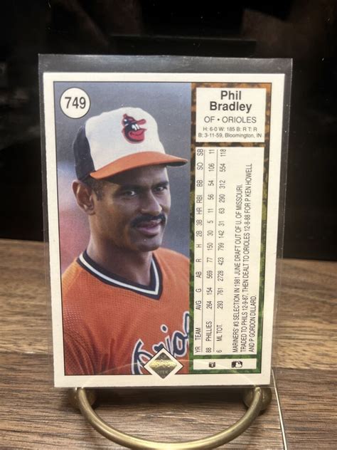 Phil Bradley Rc Baltimore Orioles Upper Deck Baseball Card Ebay