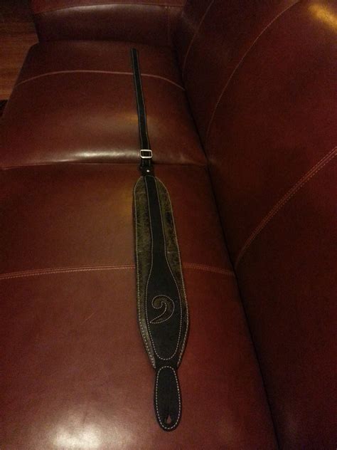 Sold Lm Bass Clef Strap Black With Distressed Leather