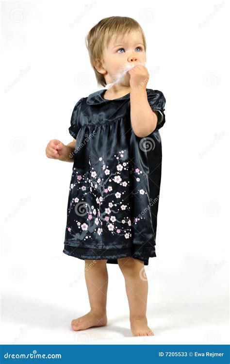 Baby Girl in Black Dress stock image. Image of graceful - 7205533