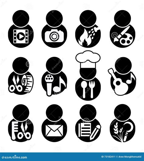 Occupations Icon Symbol Cartoon Vector CartoonDealer 73182411