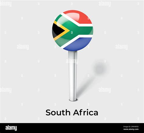 South Africa Country Flag Pin Map Marker Stock Vector Image Art Alamy