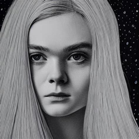 KREA AI Elle Fanning Head And Shoulders Portrait Extreme