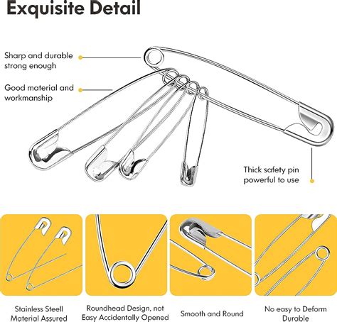 Alfileres De Seguridad Surtidos Paquete De Unidades Tama Os