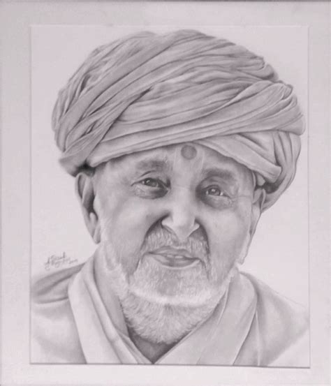 Pramukh Swami Maharaj Drawing Sketch Drawing Skill