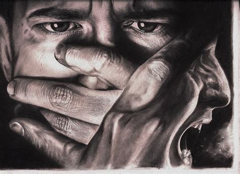 Repression Drawing By Marco Viozzi