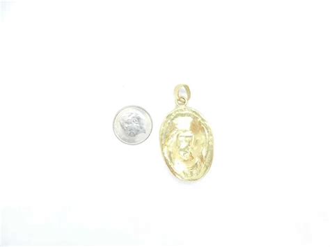 Big Religious Jesus Christ Pendant 14k Yellow Gold Gem