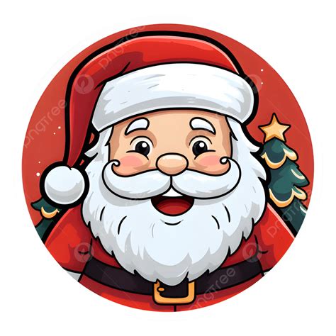 Santa Claus Sticker Vector Santa Clipart Sticker Clipart Santa Claus