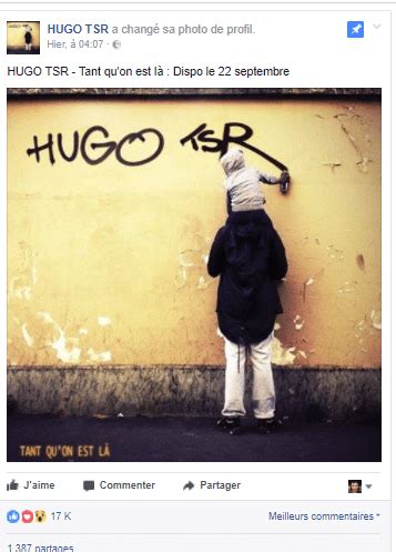 On connait le titre du prochain album d Hugo TSR prévu pour le 22 septembre