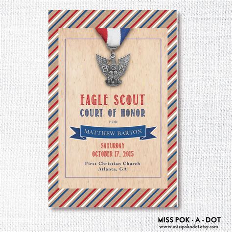 Eagle Scout Court of Honor Ceremony Program Cover Editable - Etsy ...