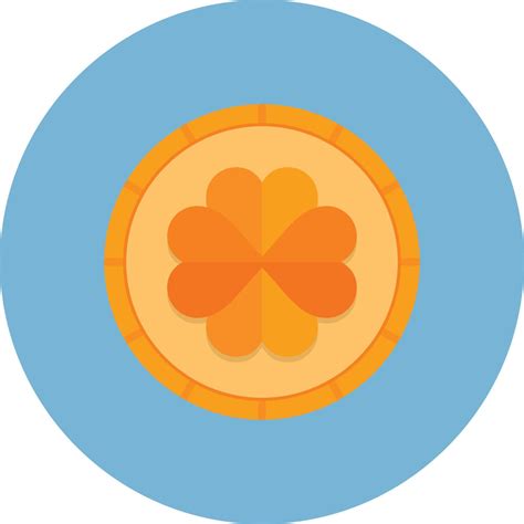 Lucky Coin Flat Circle Multicolor 10004003 Vector Art At Vecteezy