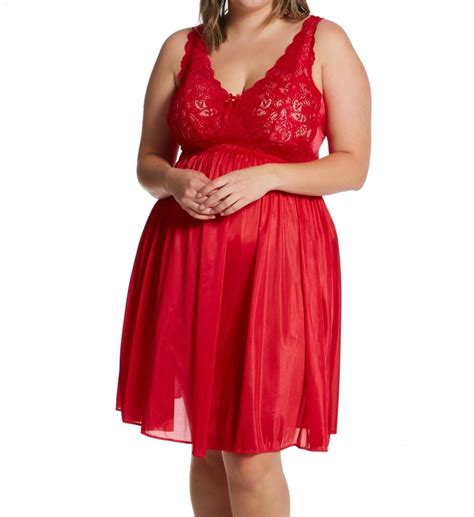 Shadowline Womens Plus Size Silhouette Lace Bodice Sleeveless Waltz