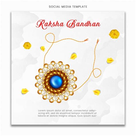 Premium Psd Happy Raksha Bandhan Social Media Template For Instagram