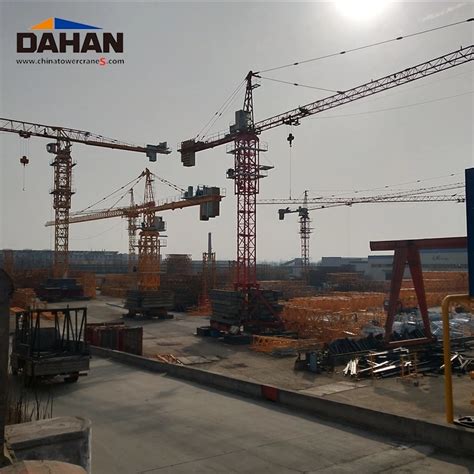 Chinese Tower Crane Jib Length M Max Load Ton Capacity Topless