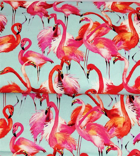 Flamingo Upholstery Fabric By The Metre Pink Flamingo Heavy Weight