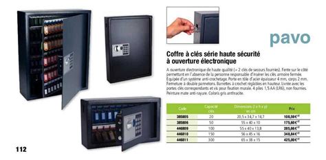 Promo Coffre Cl S S Rie Haute S Curit Couverture Lectronique Pavo