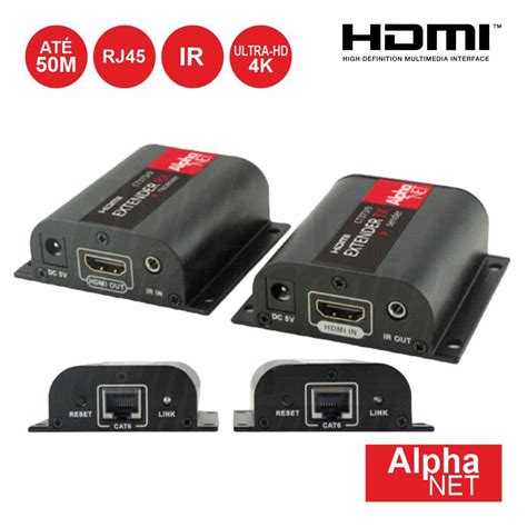 Ct Extensor De Sinal Hdmi Via Rj Cat M K Alphanet Viptr Nica