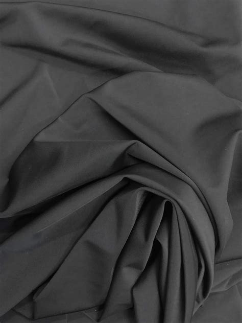 Nylon Spandex 4 Way Stretch Med Weight Fabric By The Yard Black