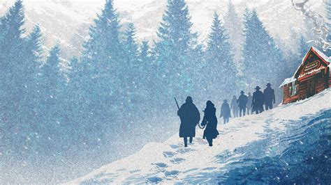 Hateful Eight Movie Hd Wallpaper Snowy Western Scene