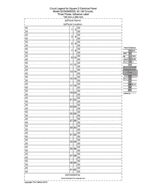 Breaker Box Diagram Template Breaker Circuit Template Panel