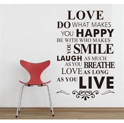 DIY Happy Live Laugh Love Smile Inspirational Quote Wall Paper - Etsy