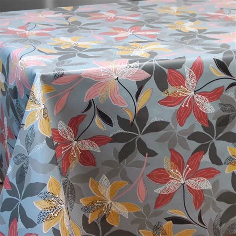 Nappe de table toile cirée PVC Sale Pepe Fleur De Lys Fond Bleu