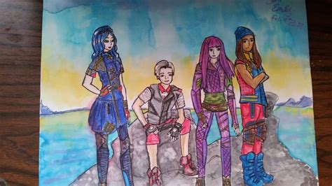 Descendants 2 fanart by Me, Emily | Disney channel original, Fan art ...