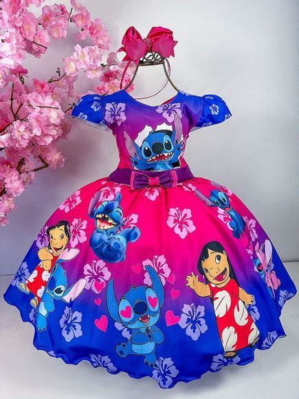 Vestido Infantil Lilo E Stitch Elo Produtos Especiais