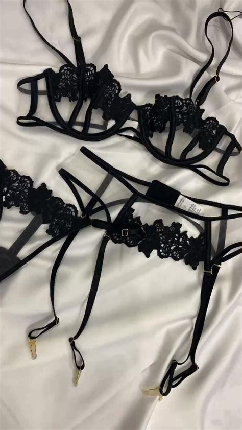 Embroidered Mesh Underwire Lingerie Set Artofit