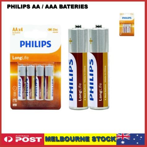 Philips Aa Aaa 9v Battery Zinc Chloride Batteries Genuine Ebay