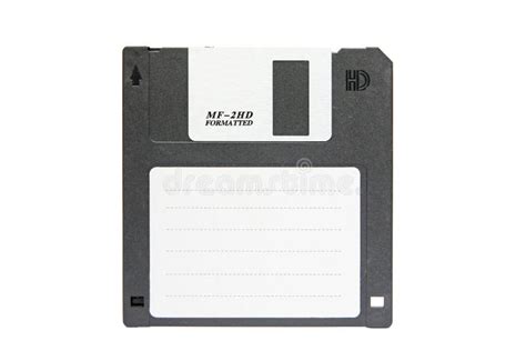 Black Floppy Disk Isolated On White Fdd Diskette Stock Image Image