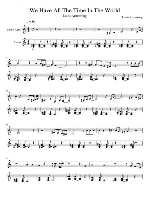 Free Sheet Music We Have All The Time In The World By Louis Armstrong