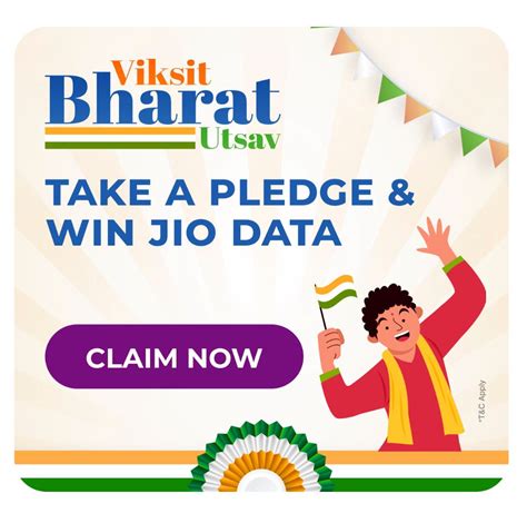 Win Gb Free Jio Data From Myjio Viksit Bharat Utsav