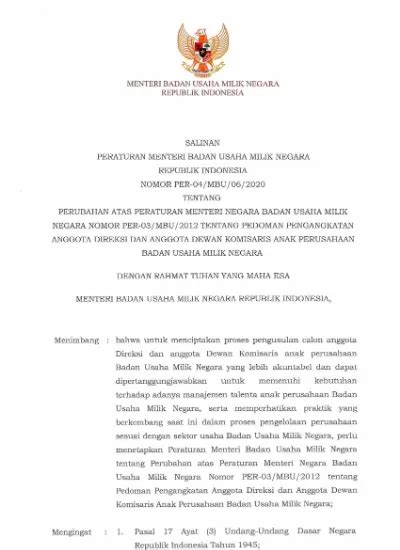 Menteri Badan Usaha Milik Negara Republik Indonesia