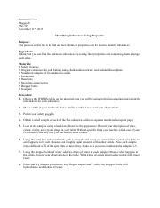 Identifying Substances Using Properties Pdf Summative Lab Maggie S