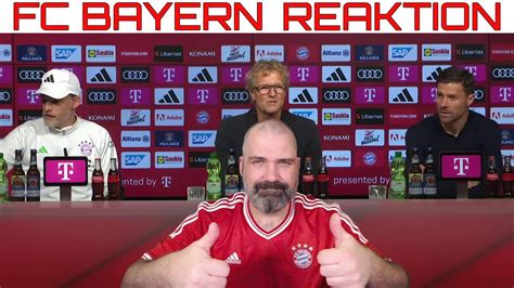 Reaktion zur Pressekonferenz des FC Bayern München nach dem Spiel