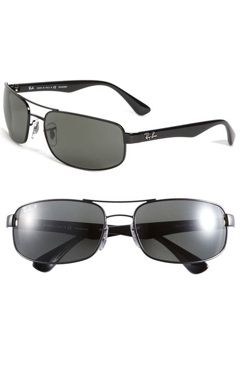 Ray Ban Polarized Double Bridge Sunglasses In Black For Men Polarized