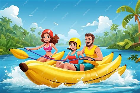 Premium Photo | Water sports background with man and woman riding ...