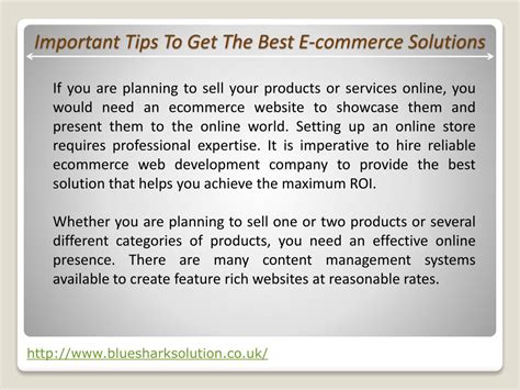 Ppt Important Tips To Get The Best Ecommerce Solutions Powerpoint