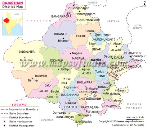 Rajasthan District Map Map India World Map General Knowledge Facts