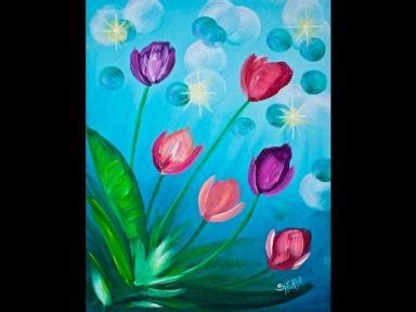 Tulips Beginner Easy Acrylic Painting Tutorial The Art Sherpa