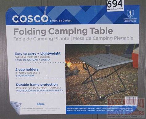 New Cosco 24 Square Folding Lightweight Camping Table Rocky