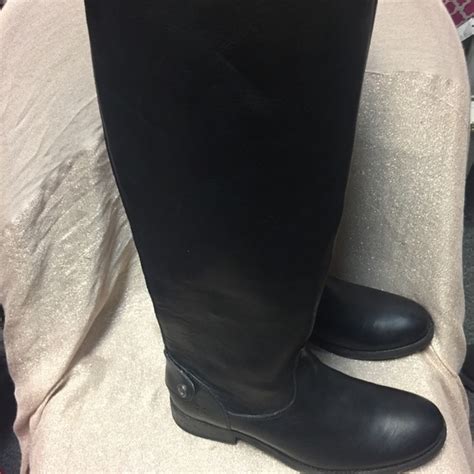 Frye Shoes Frye Melissa Button Back Zip Black Boots Poshmark