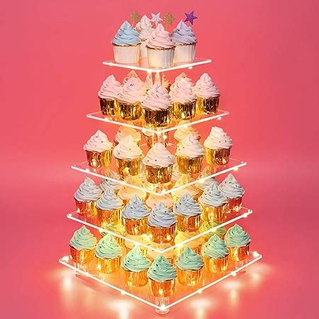 Amazon Jusalpha Tier Square Cupcake Stand Premium Cupcake