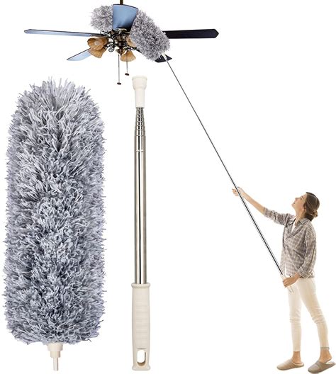 Birdline Microfiber Feather Duster Bendable And Extendable Fan Cleaning Duster With 100 Inches