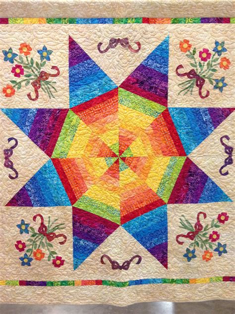 Rainbow Star Quilt Pattern Np