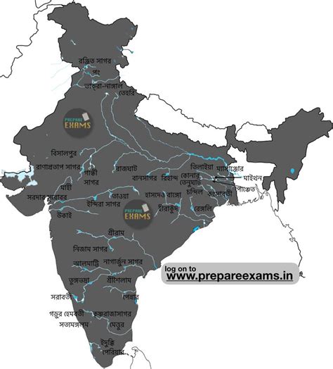 River Map Of India With All The Dam Projects