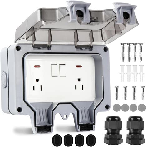 XINYIELE Outdoor Outlet Box Waterproof with On-Off Switch and Indicator