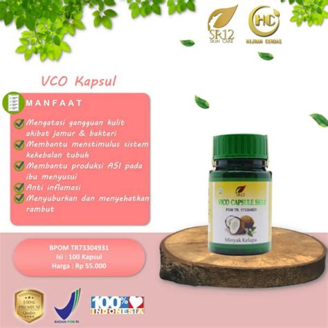 Jual SR12 VICO KAPSUL VCO VIRGIN COCONUT OIL MINYAK KELAPA