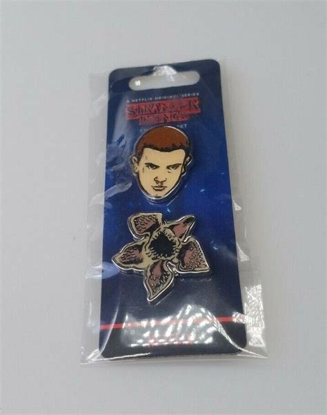 Netflix Official Stranger Things Enamel Pin Set Eleven Demogorgon