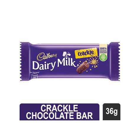 Buy Cadbury Dairy Milk Crackle Chocolate Bar Online at ₹43 per 36 g